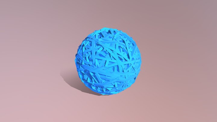 Balls of Yarn (Blue) 3D Model