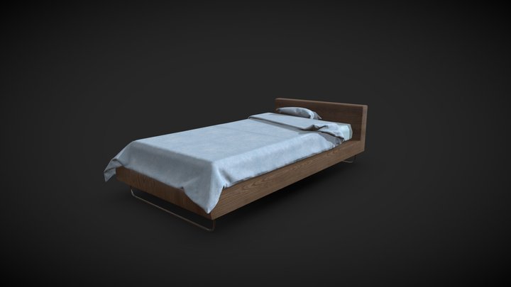 Pastel Bed || VR Ready 3D Model