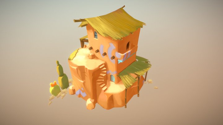 Tropical house 3D Model