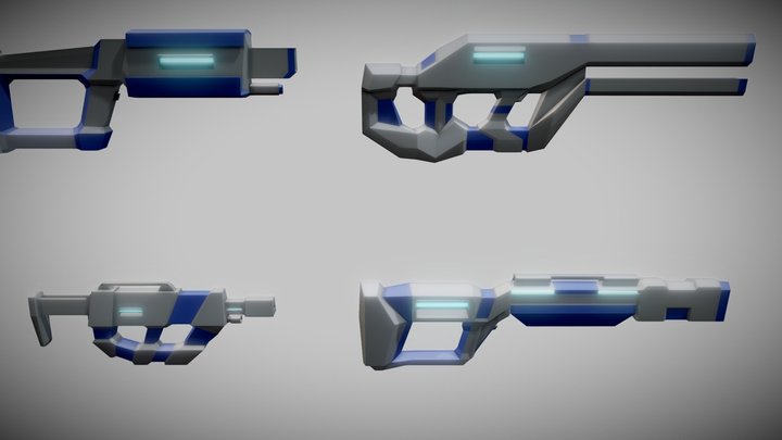 SciFi Energy Weapons 3D Model