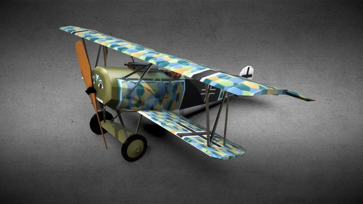 Fokker D.VI WW1 fighter (free model)