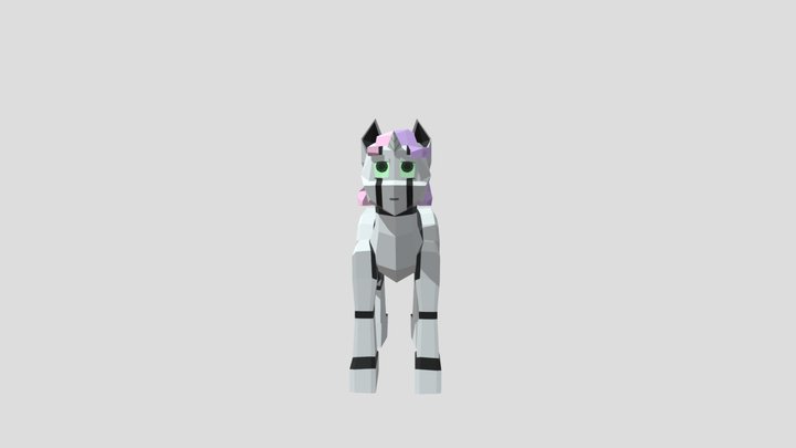 Low poly rigged Sweetiebot 3D Model