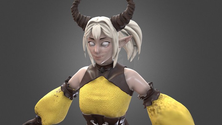DemonGirl, Better Bake, Better Uvs 3D Model