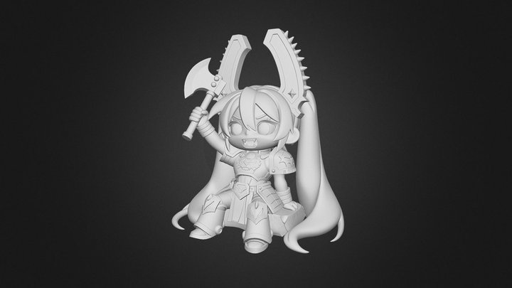 Khorne Miku_for 3D print – Kostenloses 3D-Modell STL