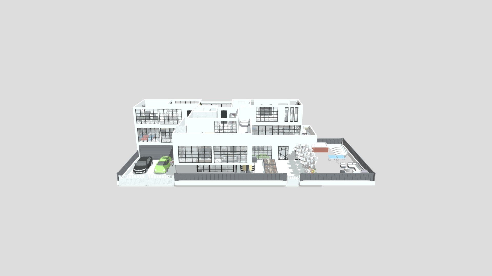 very modern home