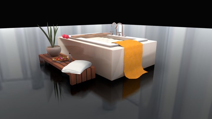Luxury Bathtub 3D Model