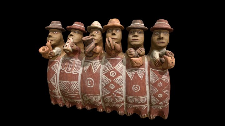 Peruvian Band - Clay Pottery 3D Model