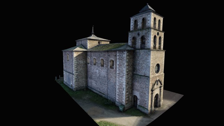 IGLESIA SANTA COLOMBA, VILLAR DE LOS BARRIOS 3D Model