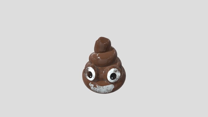Poop emoji, A Literal Poopy head 3D Model