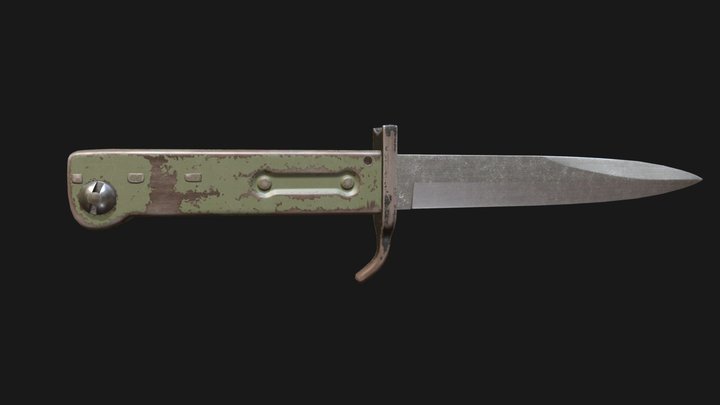 German trench knife / bayonet 3D Model