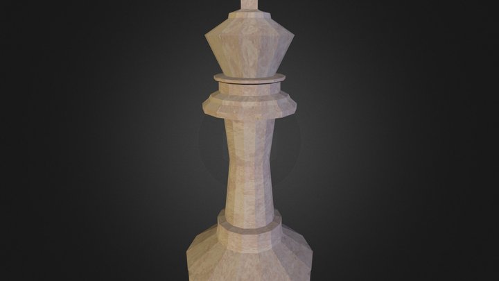 Marble Chess Piece 3D Model