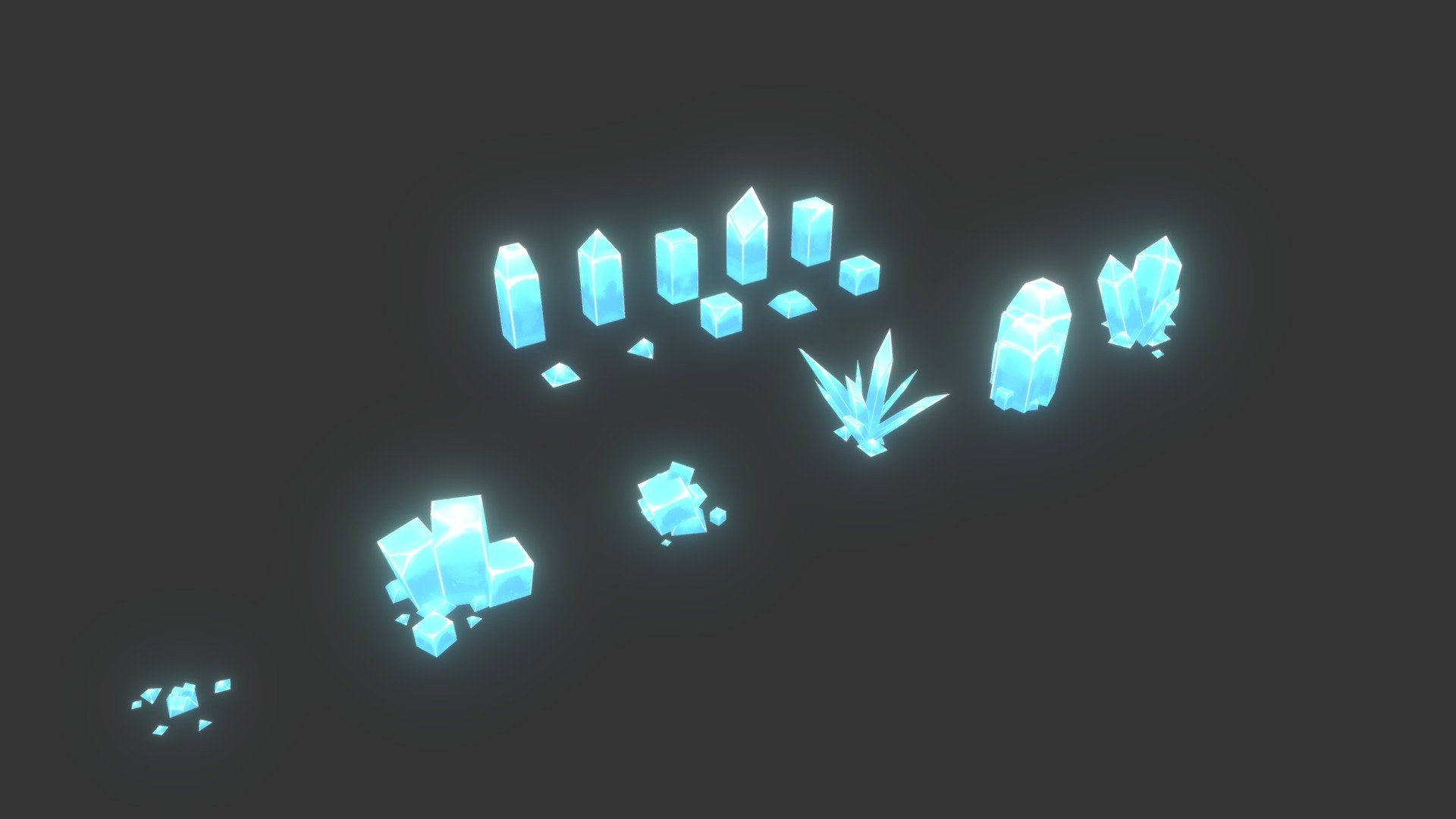 Crystals - 3D model by David (@241598) [ceb3889] - Sketchfab