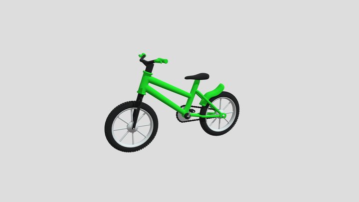 bicicleta verde 3D Model