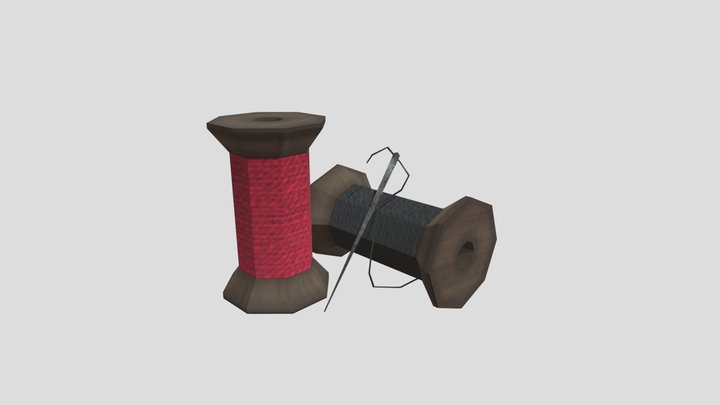 Needle and Thread 3D Model