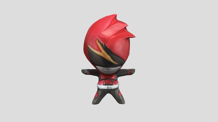 Sentai Akibaranger Mini Figure - AkibaRed 3D Model