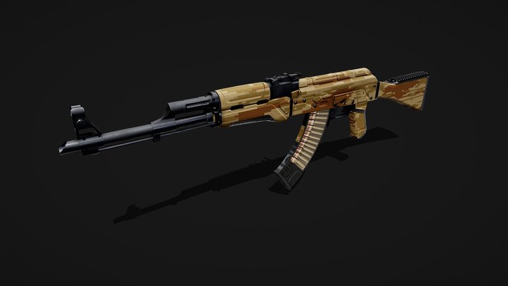 AK-47 | Dune Cat 3D Model