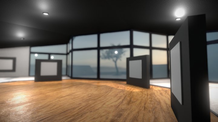 VR Modern Art Gallery 3D Model