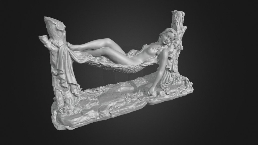 Woman lying on a hammock by Antonio Frilli