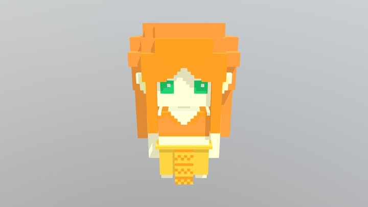 Fire Girl 3D Model