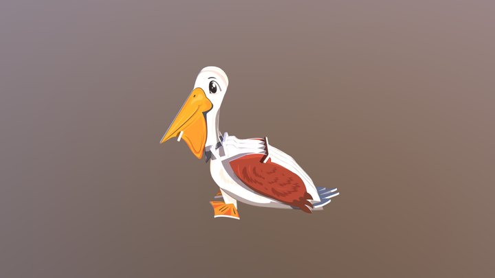 Pelicano de Galapagos 3D Model