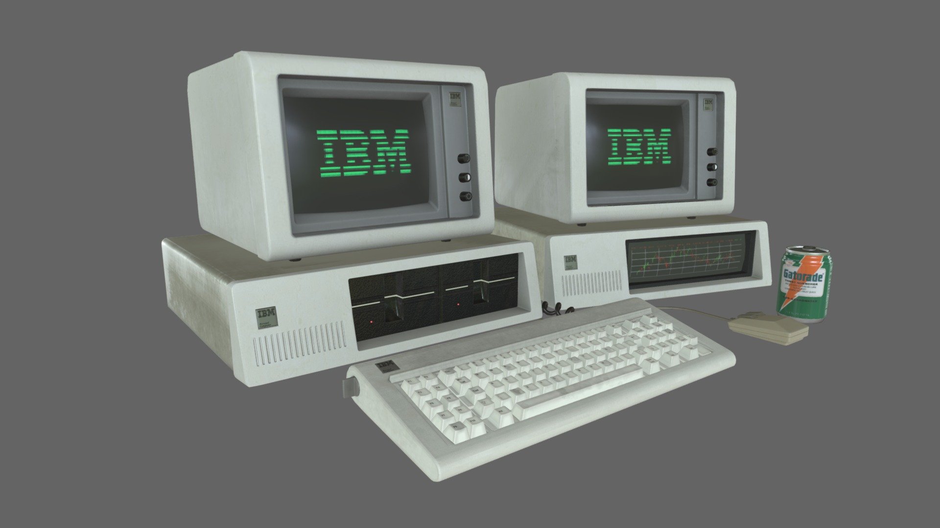 IBM Ordinateurs - 3D model by Yoyama [cebc83f] - Sketchfab