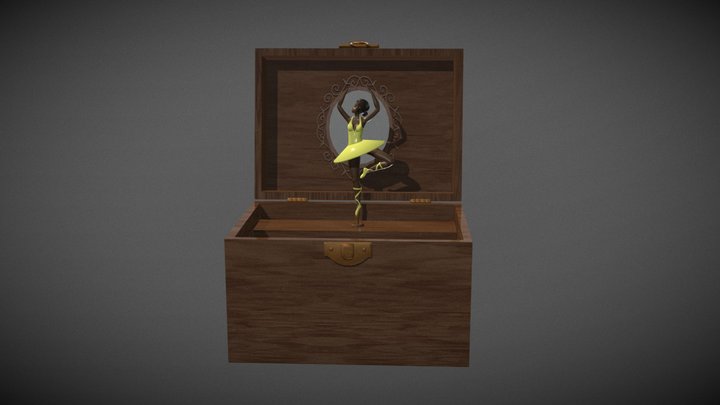 Ballerina Music Box 3D Model