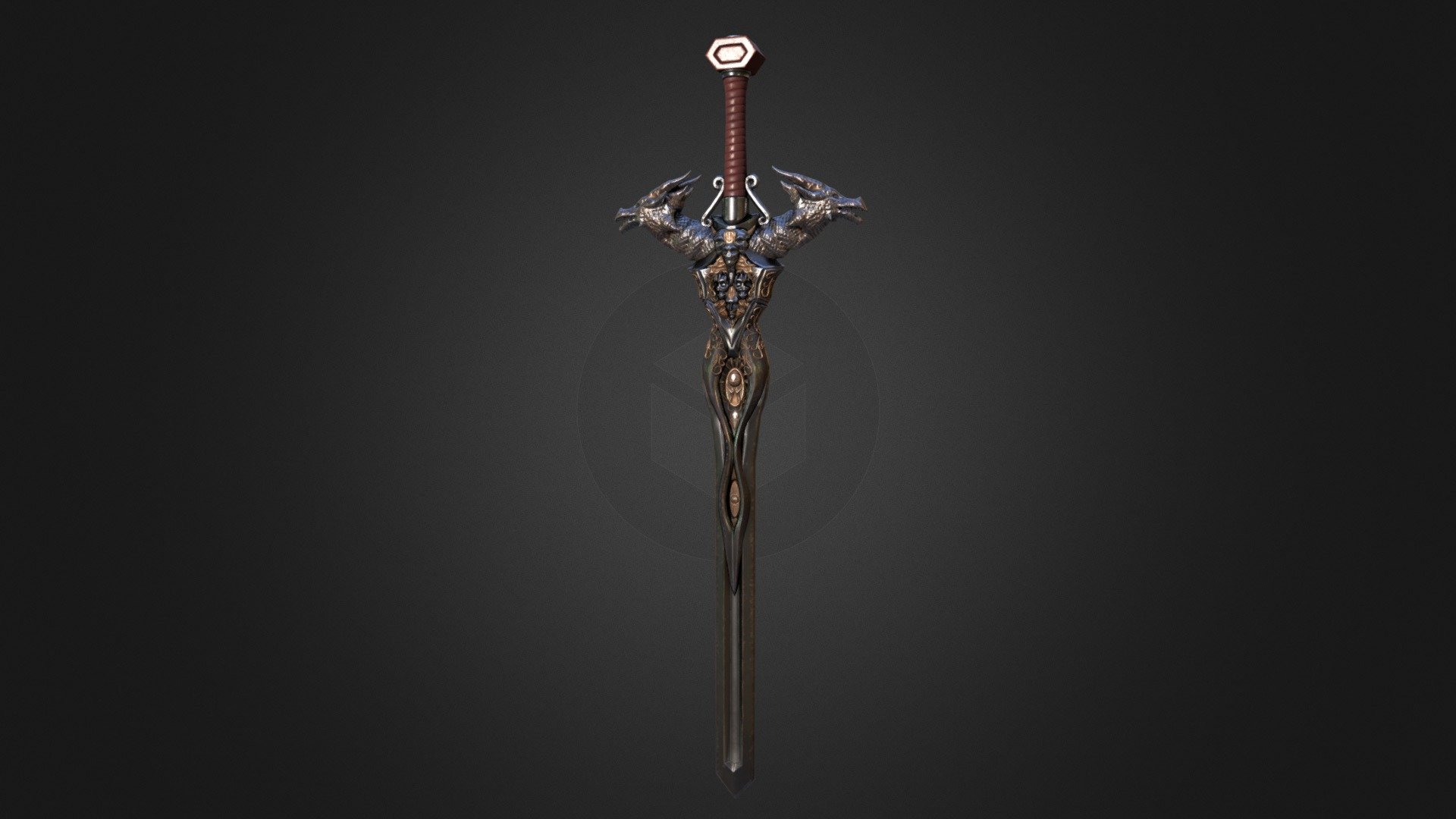 Holy Dragon Sword - 3D model by sidartalei [cebf203] - Sketchfab