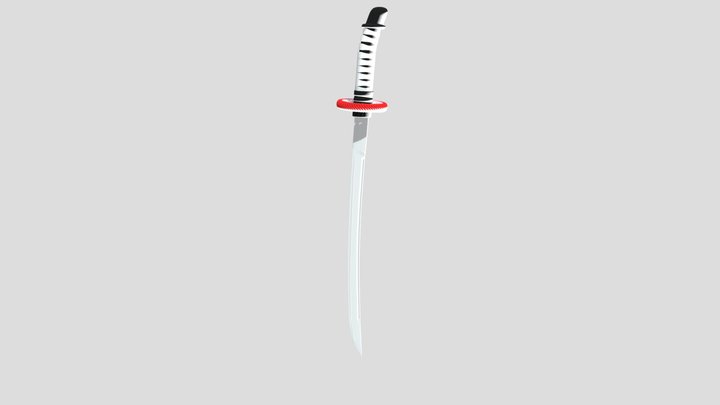 Low poly katana 3D Model
