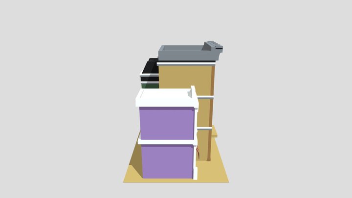 Lego Police Station Model 3D Model