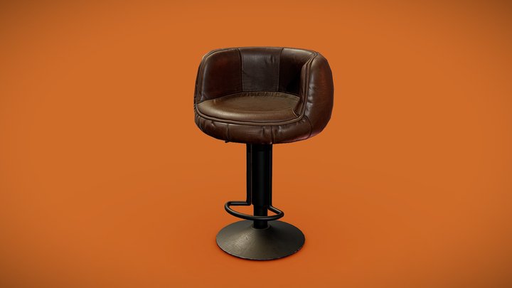 Bar chair(Game ready) 3D Model
