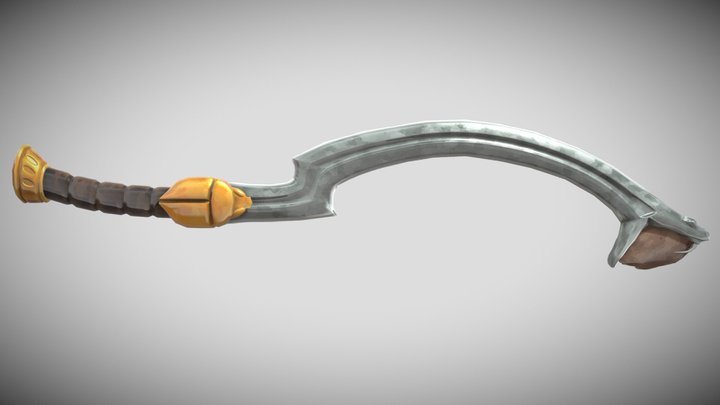Khopesh - Snake God Apophes (Flint headed Snake) 3D Model