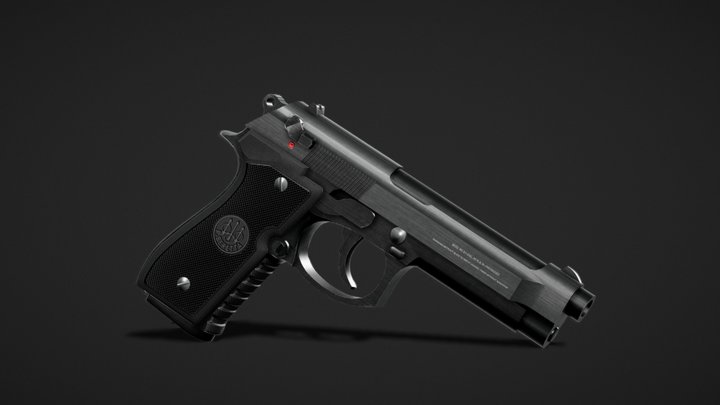 Pistol - Beretta 92 3D Model