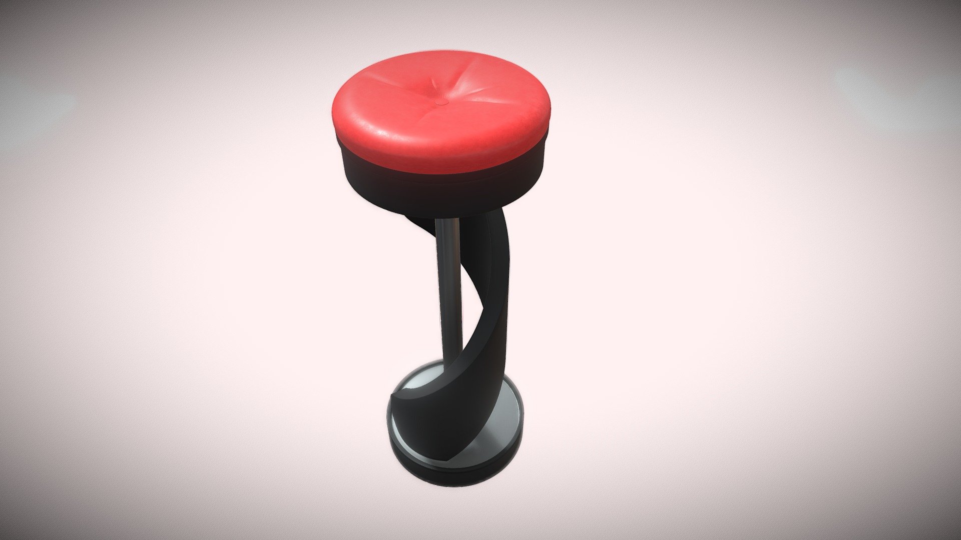 Vintage Bar Stool Chair Futuristic Style - Buy Royalty Free 3D model by