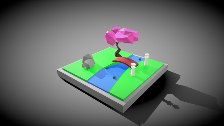 Low_Poly_Diorama 3D Model