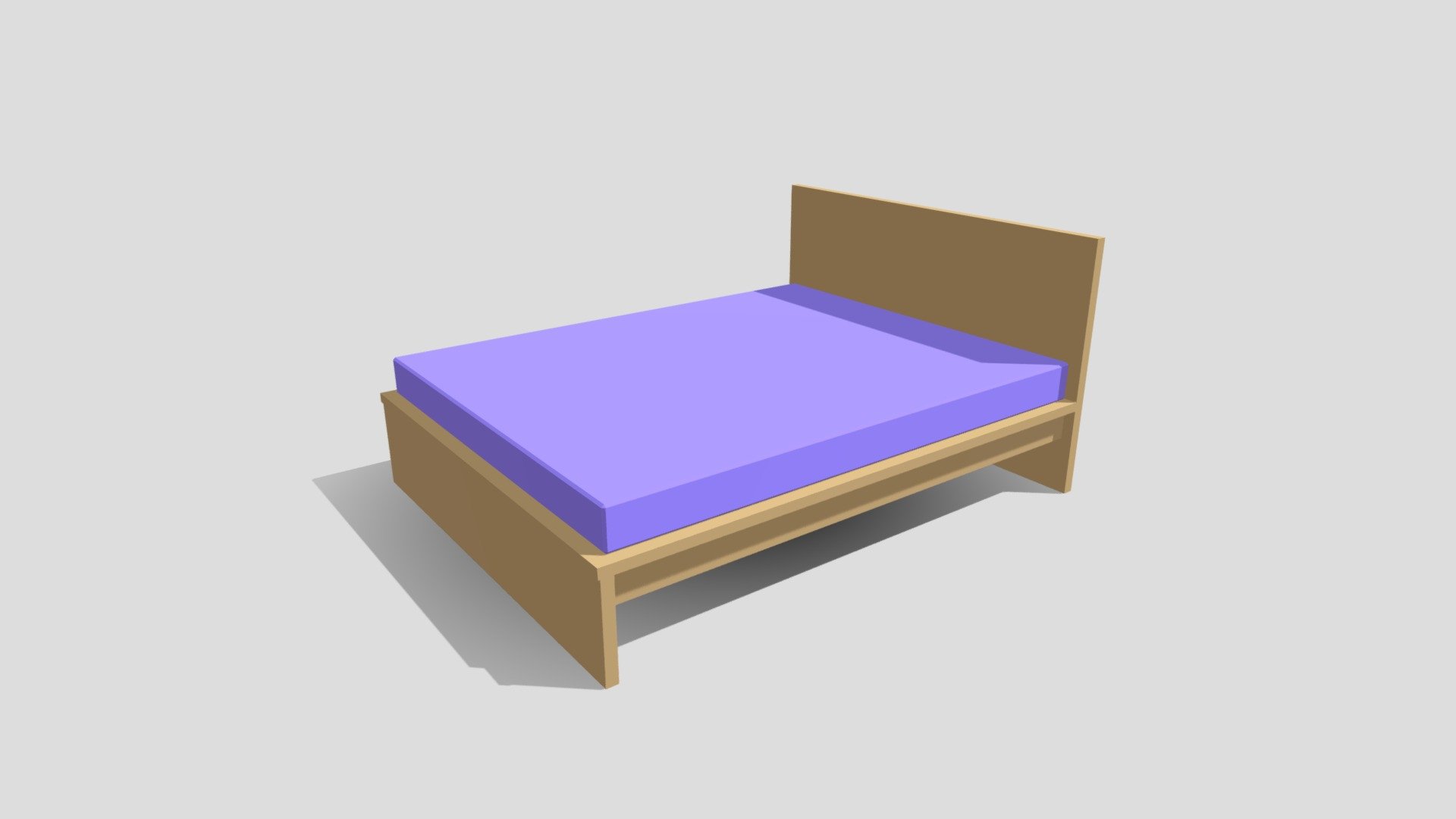 Low Poly Bed #2 — Sketchfab embed 3D viewer