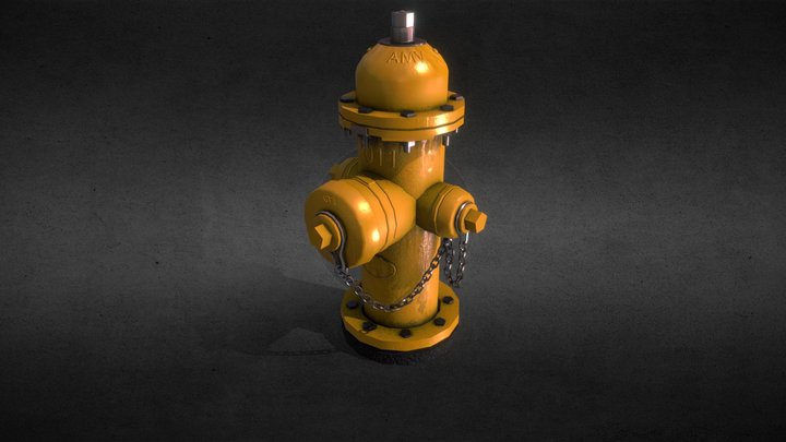 Fire Hydrant [Low Poly] with Photoshop 3D Model