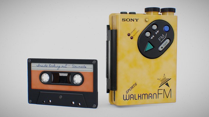 SONY WM-F5 “Sports Walkman” Cassette Player 3D Model