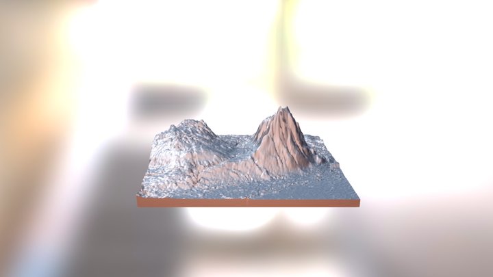 Mount Susitna: 5x exageration 3D Model