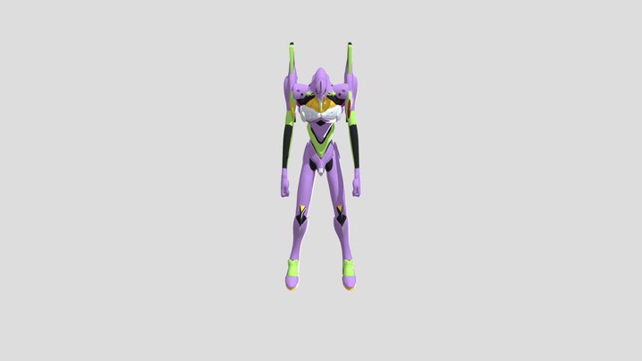 Evangelion - Eva 01 Rigged 3D Model