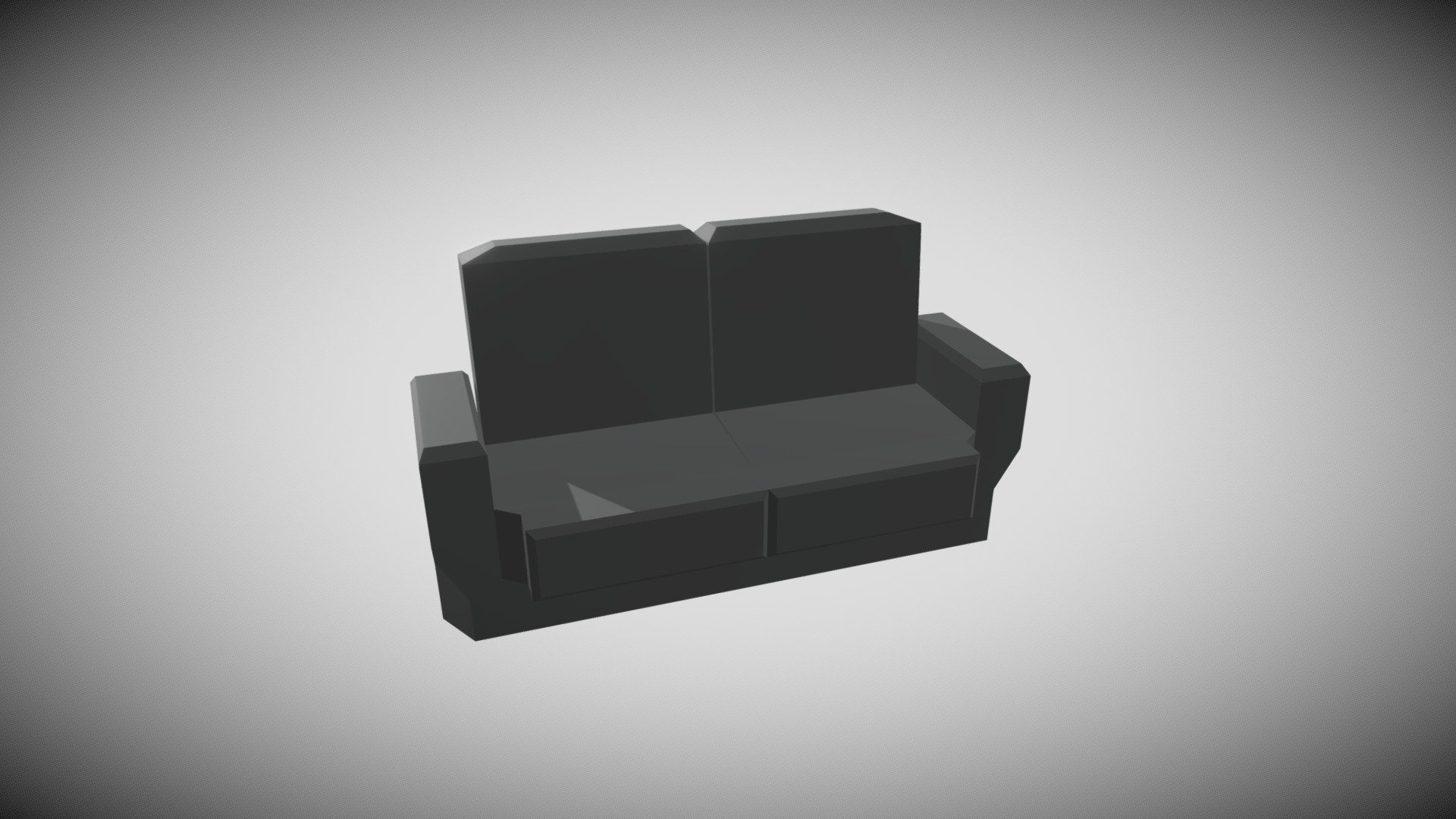 Sofa Low Poly - Emapalé Tirate - Download Free 3d Model By Chayaruart 