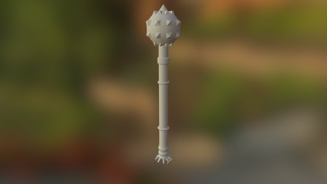 Low poly Mace 3D Model