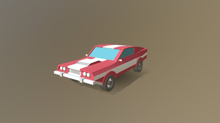 Low Poly Car 3D Model