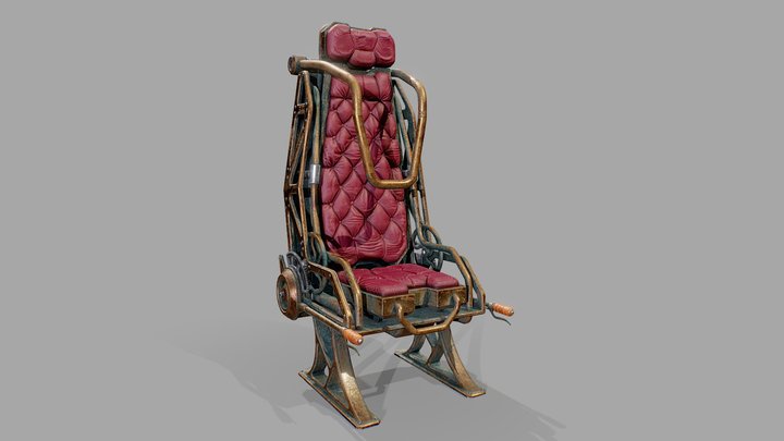 Steampunk Pilot Seat 3D Model