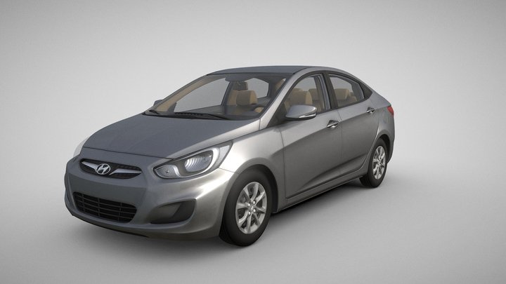 hyundai accent 2013 3D Model