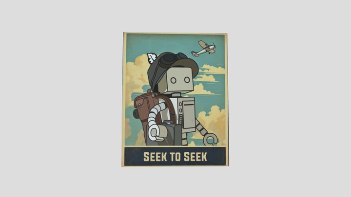 Quillbot Flight Poster 3D Model