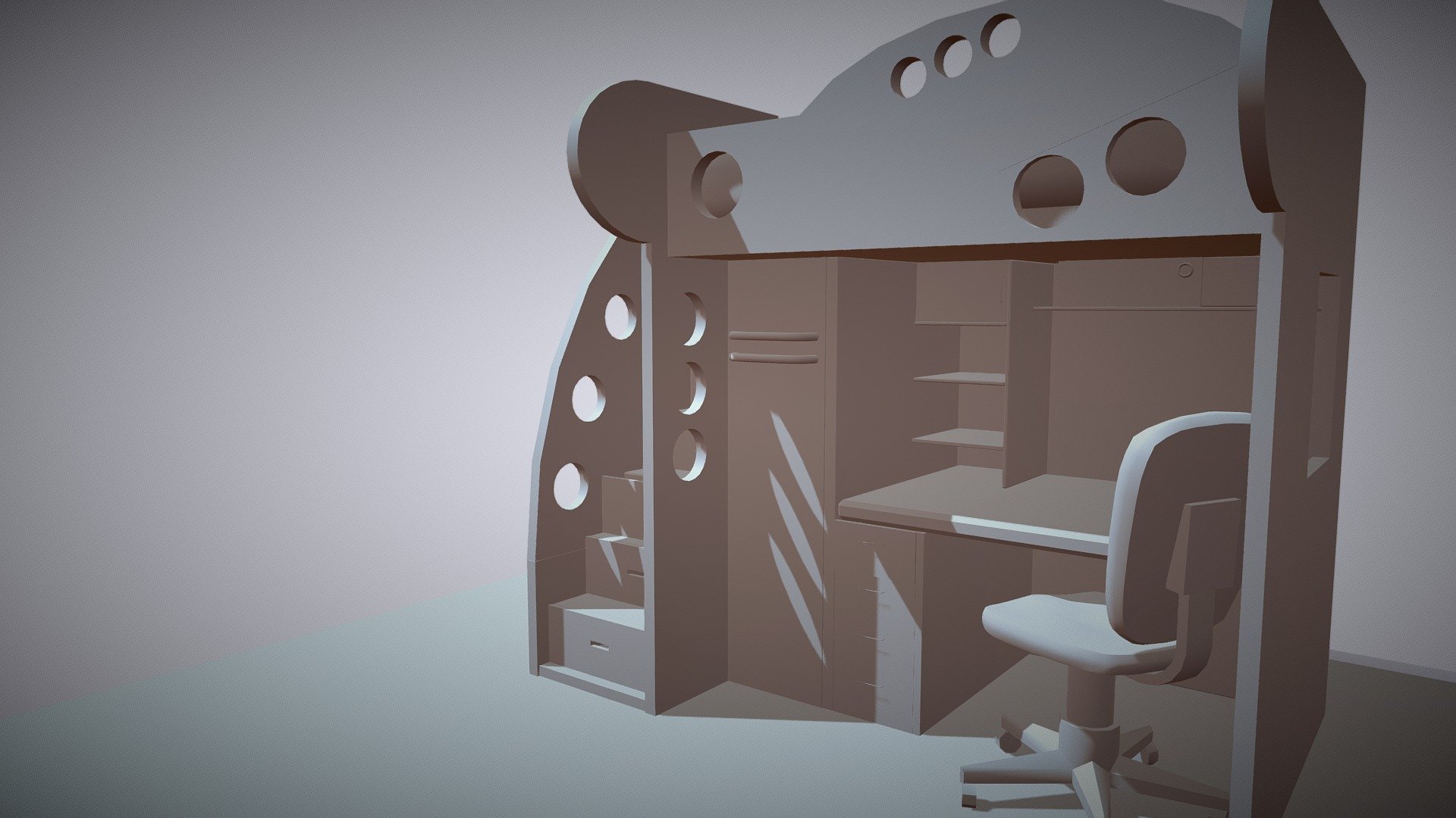 Bunk Bed Loft Animation - 3D model by CherrieM [ceca06b] - Sketchfab