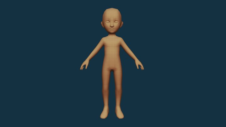 Boy Basemesh - Rigged 3D Model