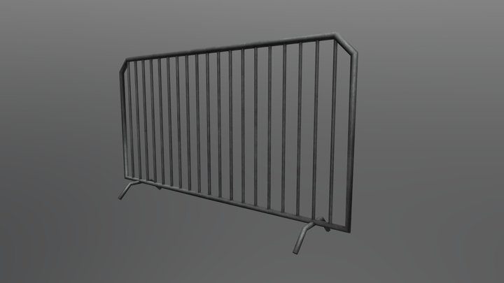 Barricade fence (Game ready) 3D Model