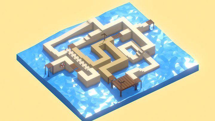 Labyrinthe / maze 3D low poly