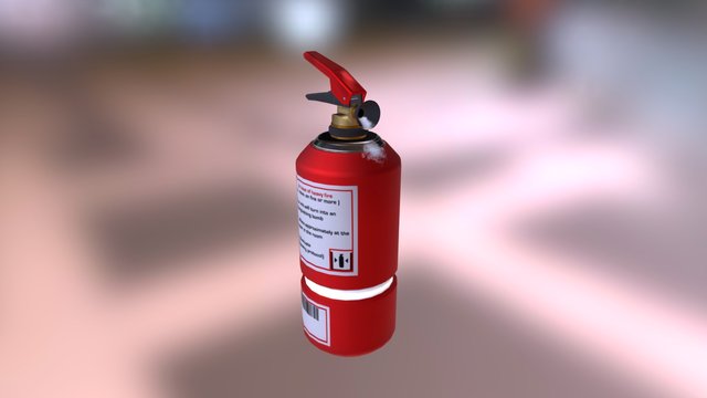 Light Portable Fire extinguisher 3D Model